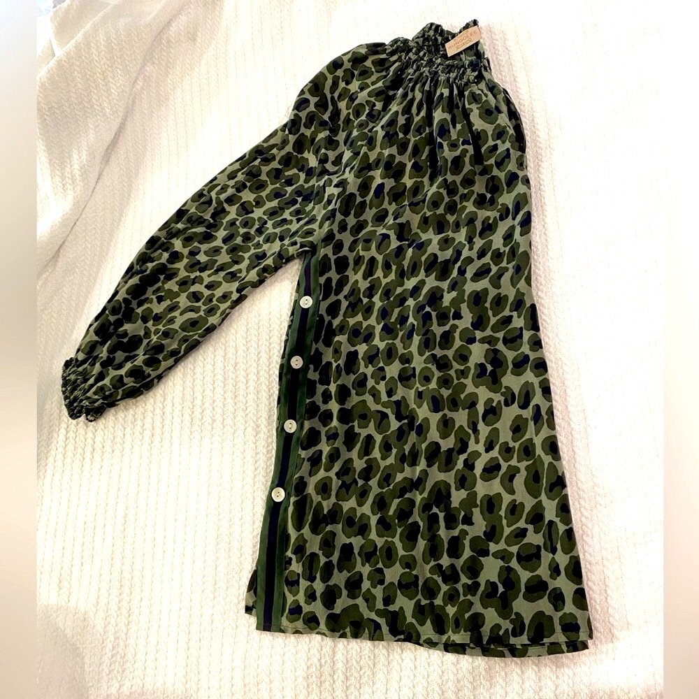 Rungolee Silk Green Savannah Tunic M - Picture 3 of 6